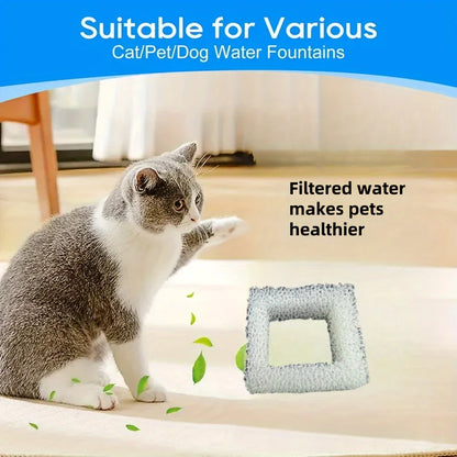 1/510pcs Cat Water Fountain Foam Filters - Compatible with Square Dispensers, Pre-Filtered for Fresh & Clean Drinking Water