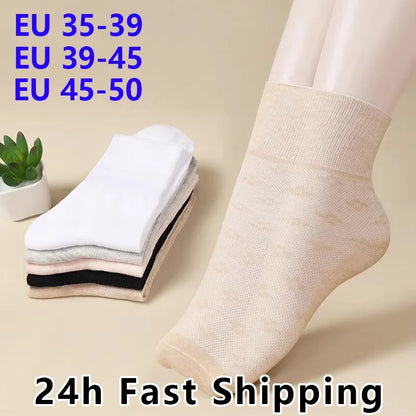 5Pairs Comfortable and Supportive Diabetic Socks for Men and Women Moisture wicking Cotton Fabric Non-binding Top Business Socks