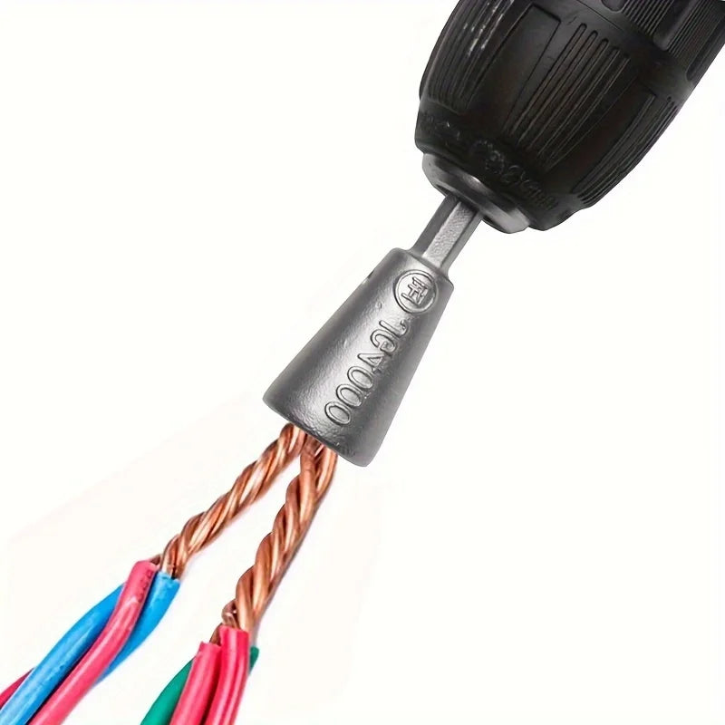 3pcs Wire Twister Tool for Drill, Wire Twister Wire Connector Wire Twisting Tool, Wire Nut Twister for Electrical Power Drill