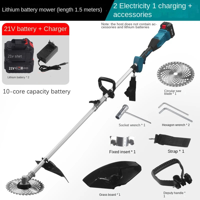 Multifunctional Lithium Battery Lawn Mower For Courtyard, Household Cordless Electric Lawn Mower, Portable Garden Lawn Mower