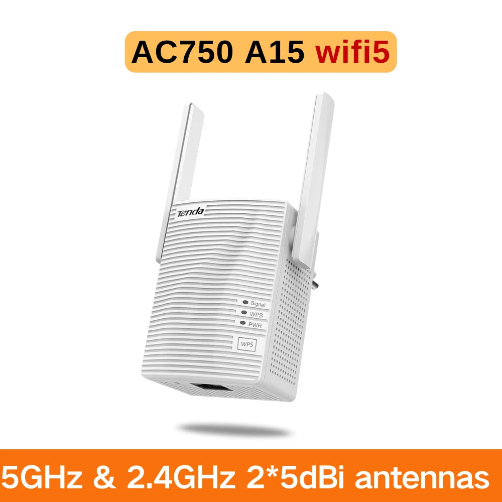 Tenda Wi-Fi 6 Range Extender AX1500 A23 2.4G&5GHz Dual Band Signal Expansion Repeater 2*5dBi antennas With Gigabit Ethernet port