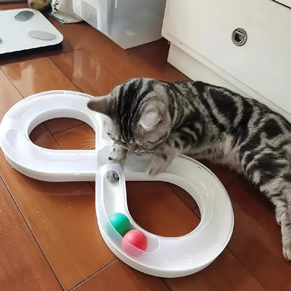 Interactive Cat Turntable Toy - Engaging Track for Indoor Play & Kitten Fun, Durable Plastic, The best gift for cats