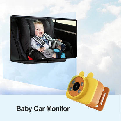 BEPOCAM 7'' Touch Screen Car Rear View Monitor 2K Baby Car Mirror Adjustable View Angle for Infants Kids Pets with Night Vision