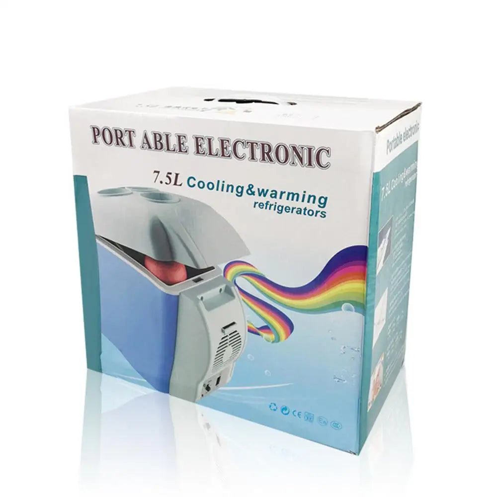 Portable Refrigerator Car Travel Electric Fridge 7.5L 12V Quiet Double-Mode Refrigerator For Bedroom RV Kitchen Camping