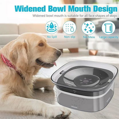 2L Dog Water Bowls Pet  Floating Drinking Bowls Cat Anti Wet Mouth Anti Splash Large Capacity Drinker For Small Mid Large Dog