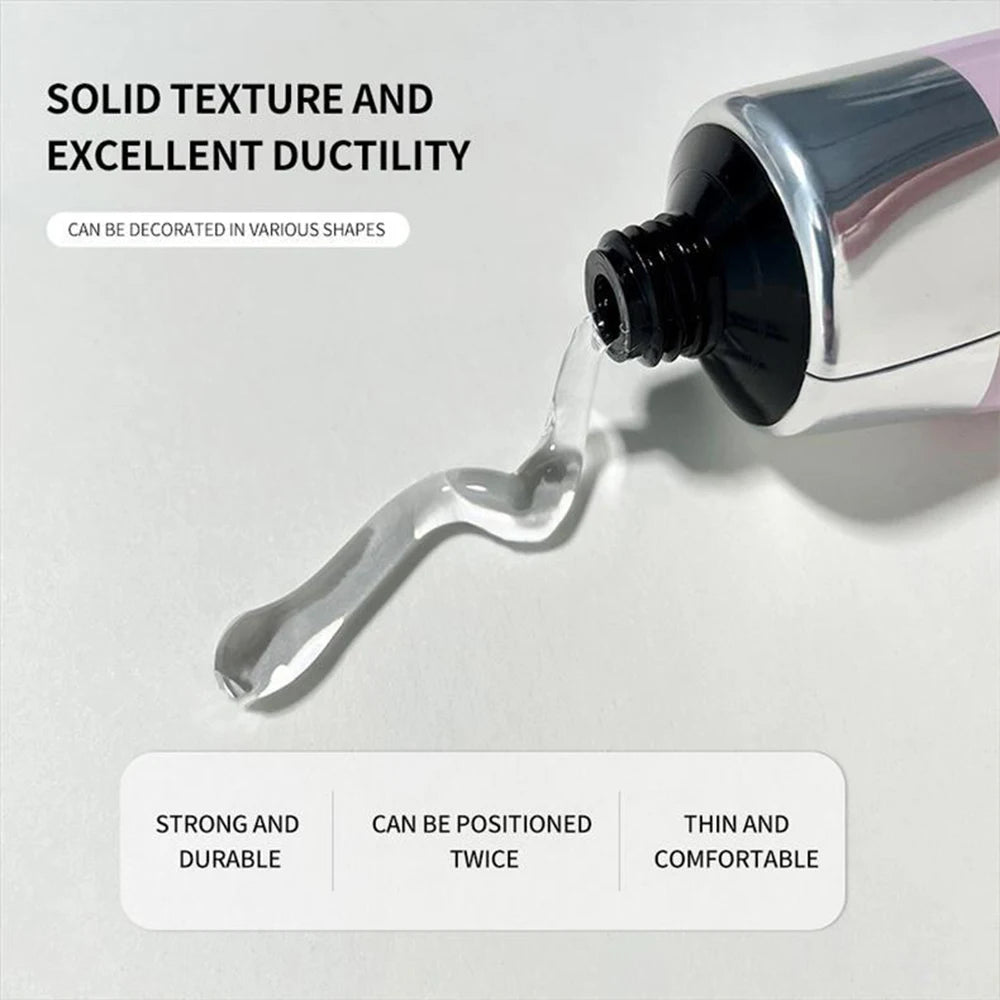 1PCS UV/LED Gel Nail Glue Crystal Clear Strong Adhesive For False Nails Rhinestone & Resin Gem Application Easy Removal