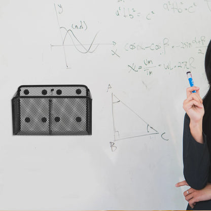 Magnetic Pen Holder Fridge Organizer Classroom Pencil Locker Iron Refrigerator Hanging Metal Wire Mesh Baskets Spacious