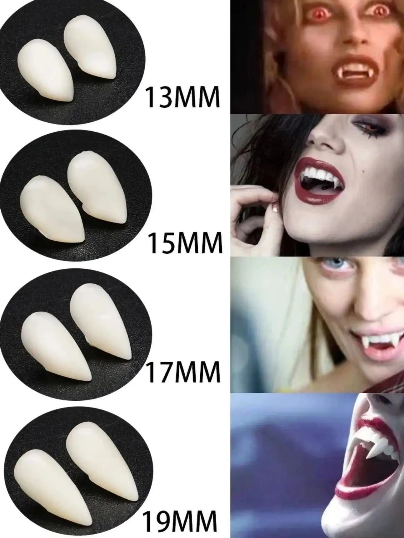 Suit Resin Vampire Teeth Fangs Halloween Props Diy Teeth Plus Glue Teeth Props Cosplay Environmentally Friendly Vampire Party