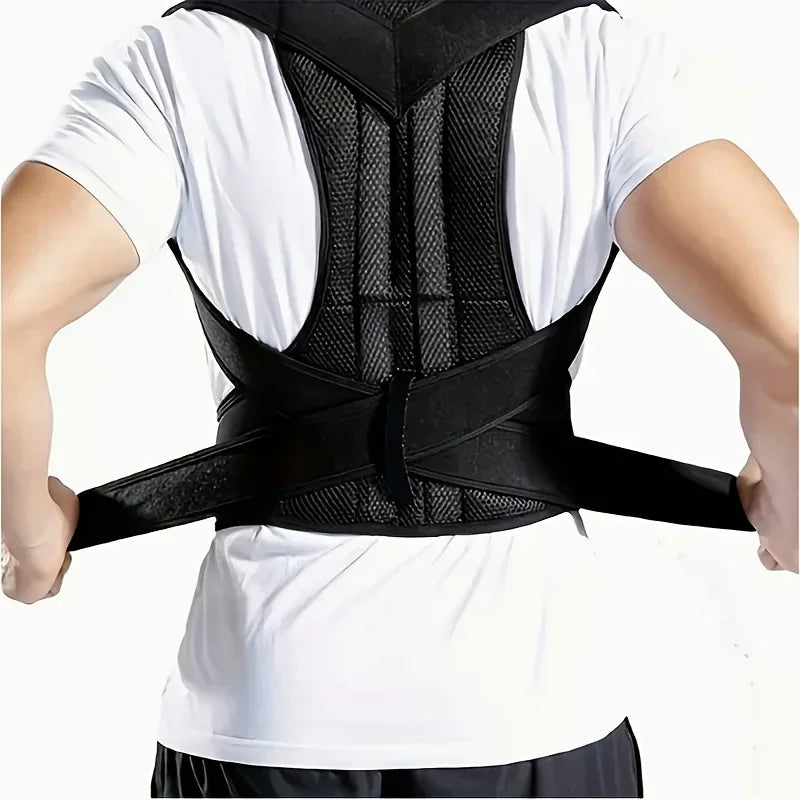 Adjustable Back Posture Corrector With Breathable Shoulder And Waist Support Straps For Boys And Girls To Relieve Back Pain