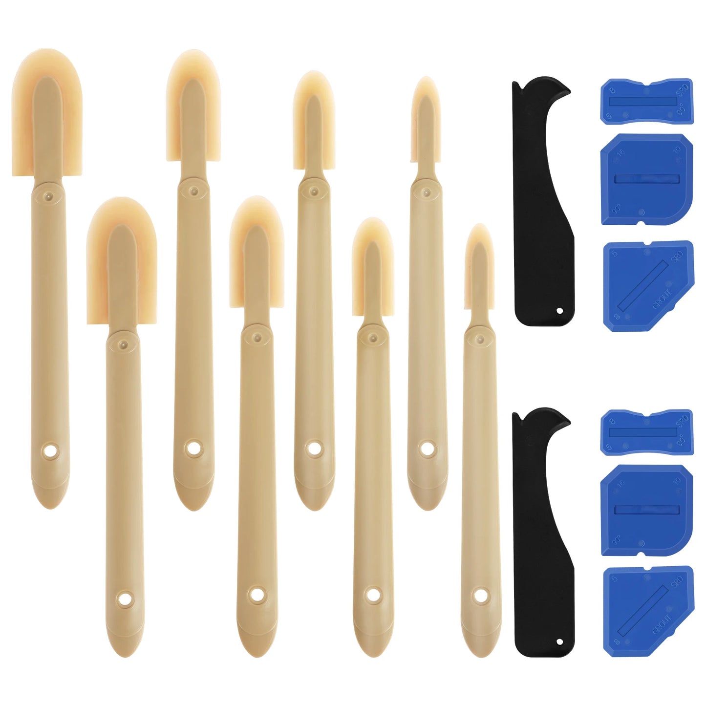 Rubber Caulking Tool Kit Caulk Finishing Tool Multifunctional Grout Sealant Caulking Smoothing Tool for Kitchen Bathroom Window