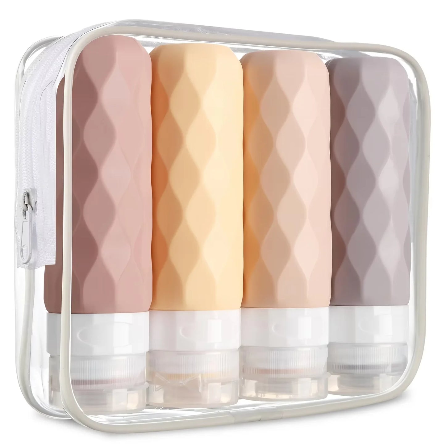 4 Pc/set Travel Bottles for Toiletries BPA Free Leak Proof Squeezable Travel Size Containers Travel Accessories Essentials