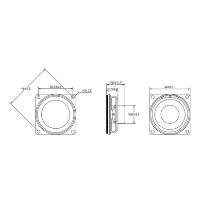 2Pcs Full Range Audio Speaker 40MM 4 Ohm 5W HiFi Stereo Loudspeaker Bluetooth Speakers