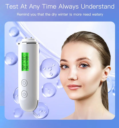 LCD Digital Skin Detector Pen Face Skin Tester Skin Smart Water Oil Fluorescent Content Facial Moisture Analyzer Skin Care Tools