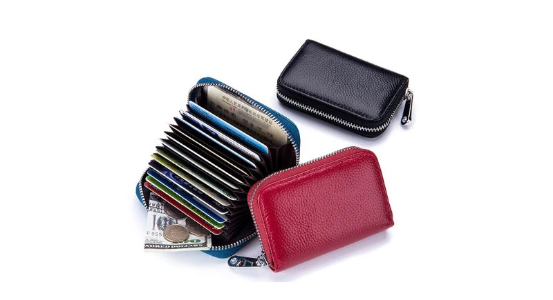 Women RFID Blocking Wallet Genuine Leather Anti Theft 36 Card Holders Women Wallets With Phone Case Clutch Bags Coin Purse Girl