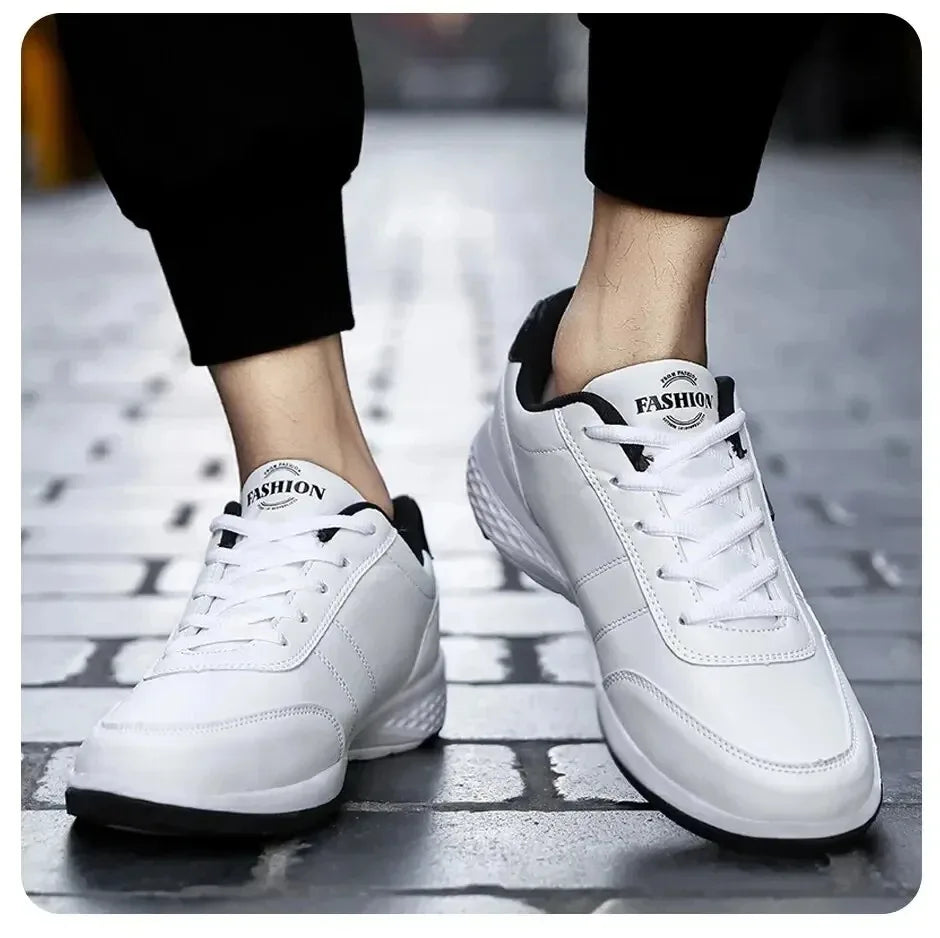 Men's Sneakers Sports Casual Shoes Leather Outdoor Men Walking Shoe Four Seasons Soft Bottom