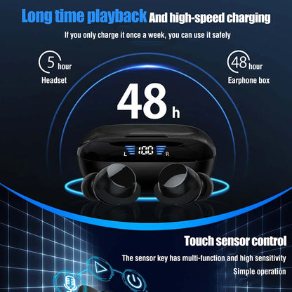 Wireless Earbuds Wireless 5.3 Headphones 48Hrs Music Bluetooth Earphones with Charging Case in Ear Headset with Mic LCD Display