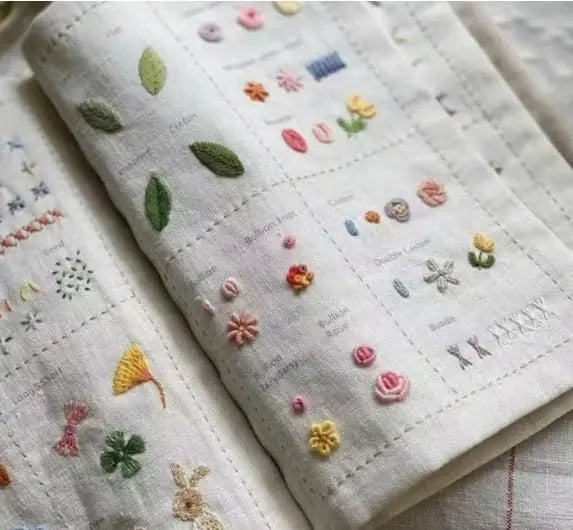 DIY Stitch Book Embroidery Book Creative Sewing Book Binder Handmade Home Needlework Book DIY Linen Decorative Embroidery Book