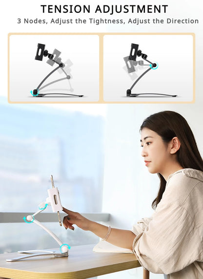 Kitchen Tablet Stand 360 Portable 6 To 12.9 Inch Universal Tablet Stand & Phone Holder for Wall Desktop Tablet Mount