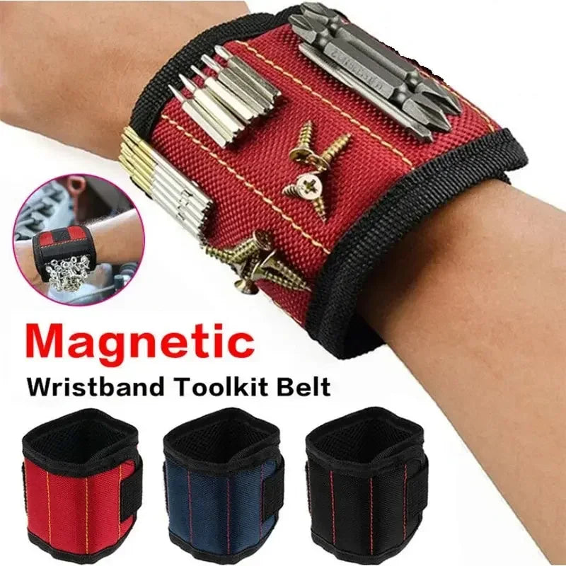 Magnetic Wristband Tool Holder for Screws, Nails & Drilling Bits – Strong 5 Rows of Magnets for DIY & Workshop Use