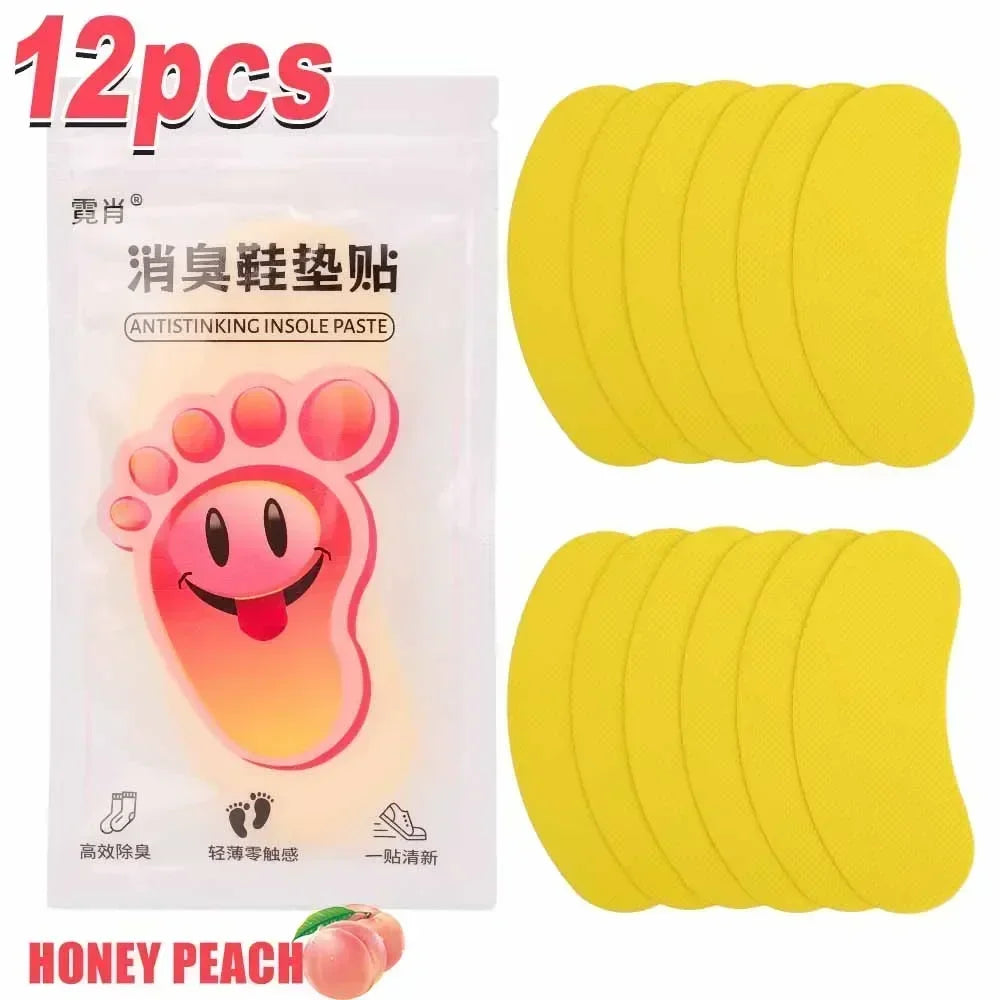 12/120pcs Shoes Deodorant Sticker Deodorant Foot Odor Deodorants Sneaker Smell Fresh Fruity Aroma Insole Sterilization Sticker