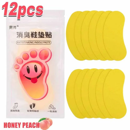 12/120pcs Shoes Deodorant Sticker Deodorant Foot Odor Deodorants Sneaker Smell Fresh Fruity Aroma Insole Sterilization Sticker