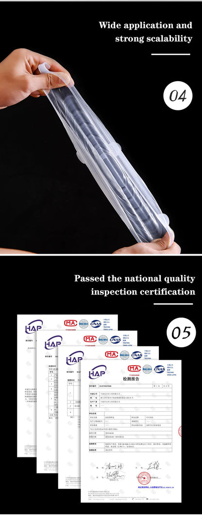 6PCS Adaptable Lid Silicone Cover Food Caps Elastic Stratchy Fresh Microwave Lids Stretch Silicone Cover for Kitchen Accessories