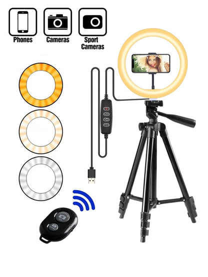 Selfie Ring Lamp Led Ring Light Selfie With Tripod Ring For Selfie Phone Video Photography Lighting For Youtube Phone Holder