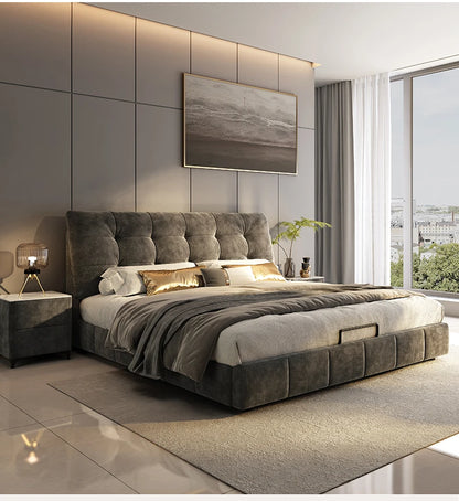 King Size Queen Double Beds Base Frame With Head Board Luxury Daybed Full Size 180x200 Double Bed Twin Home Bedroom Furniture