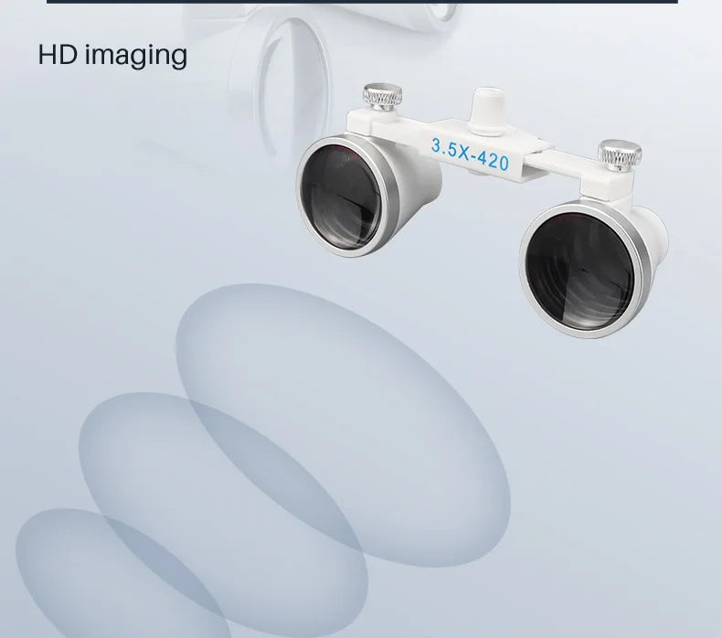 2.5X/3.5X  Dental LED Light Lamp Binocular Loupes Brightness Spot Adjustable Dental Lab 5W Headlamp For Surgical Headlight