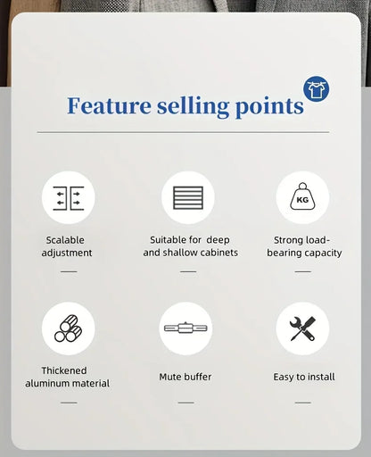 1pc Pull-Out Clothes Storage Rod Adjustable Foldable Metal Hanging Rail for Wardrobes Space-Saving Organizer Drying Racks