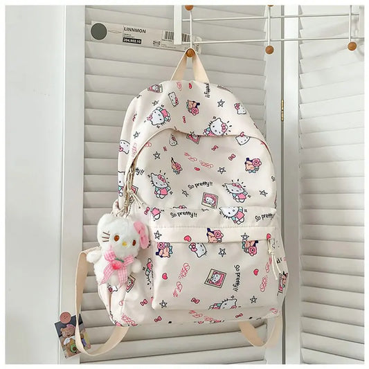 Hello Kitty backpack for junior high school students cute cartoon fashion school bag large capacity school bag for women