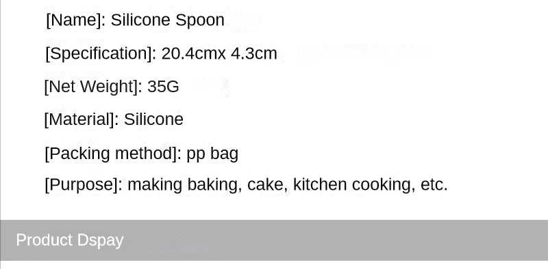 Silicone Spoon Integrated Rice Spoon Multicolor Silica Gel Salad Spoon Cake Baking Spoon Kitchen Cooking Spoon Kitchen Tools