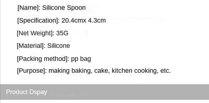 Silicone Spoon Integrated Rice Spoon Multicolor Silica Gel Salad Spoon Cake Baking Spoon Kitchen Cooking Spoon Kitchen Tools