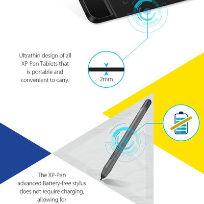 Drawing Tablet XPPen G430S Graphic Drawing Tablet with 8192 Levels Pressure Battery Free Stylus 4x3 Inch Tablet for Windows Mac