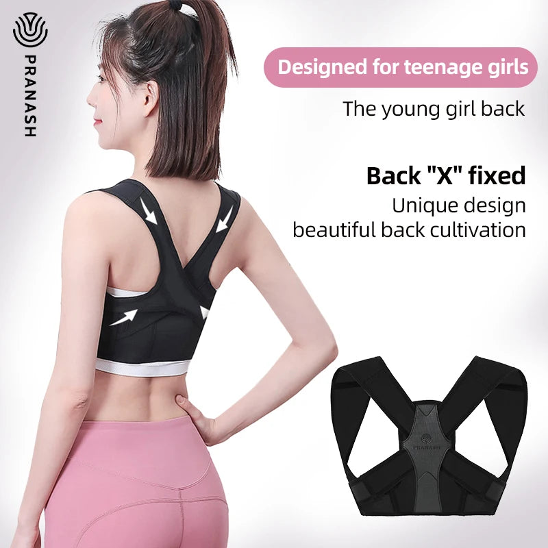 Posture Corrector for Women and Men Adjustable Upper Back Brace Shoulder Lumbar Support Belt Corset Posture Correction
