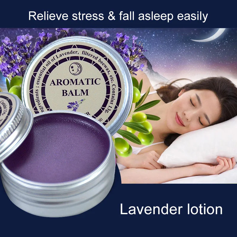 Lavender Aromatic Balm Help Sleep Soothing Cream Essential Oil Insomnia Care Lavender Hydration Soothing for Insomnia Care 13g