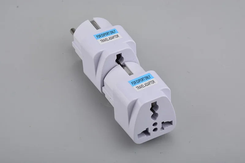 Universal EU Plug Grey Adapter International AU UK US To Euro KR Travel Adaptor Electrical Converter Power Socket Wholesale