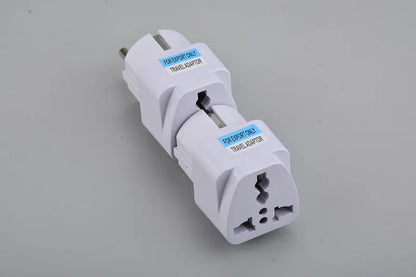 Universal EU Plug Grey Adapter International AU UK US To Euro KR Travel Adaptor Electrical Converter Power Socket Wholesale