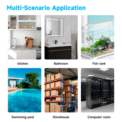 Non-Smart Water Alarm Leak Detector 130dB Sound & Light Water Leak Sensor Essential Waterproof Home Safety Device