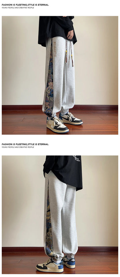 2025 Men Pants Streetwear Sweatpants Joggers Hip Hop Loose Harajuku Trousers