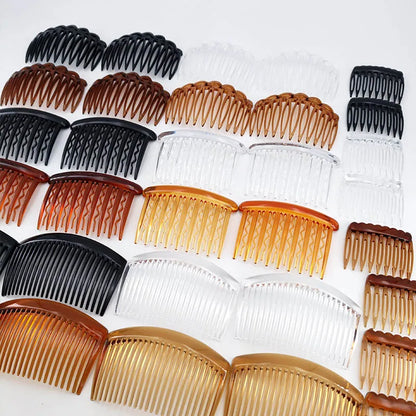 32pcs (9 teeth +11 teeth +17 teeth +23 teeth) 4 styles of 4 colors each 2 retro plastic hair comb set for women