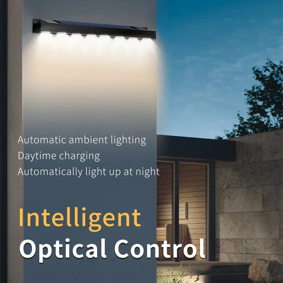 4/6/8LED Solar Wall Lights Outdoor Waterproof Solar Light Garden Landscape Light Ambient Decoration Balcony Staircase Lighting