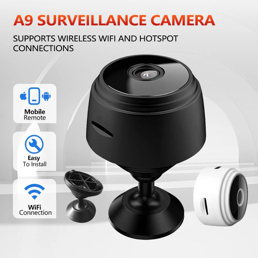 Wireless Home Safety Surveillance System with A9 HD Smart Cameras Sensor Camcorder for Web Video Monitoring Ensuring Security