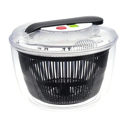 【Lifeideas】5L Salad Spinner Large Salad Sowl With Lid One-handed Easy Press Salad Spinner Washer Dryer Drainer Mixer