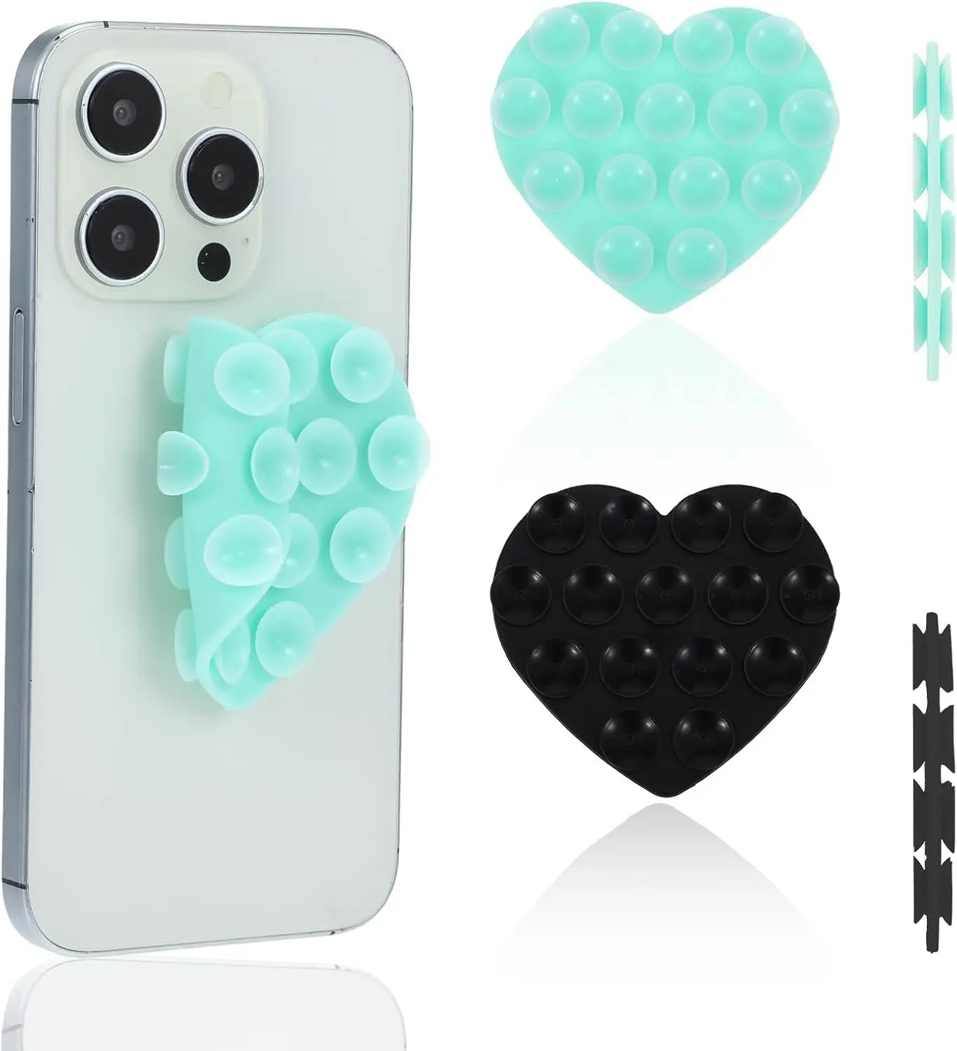 Double-Sided Suction Cup Phone Mount, Silicone Suction Phone Case Adhesive Sticky Phone Grip Hands-Free Phone Grip Phone Stand