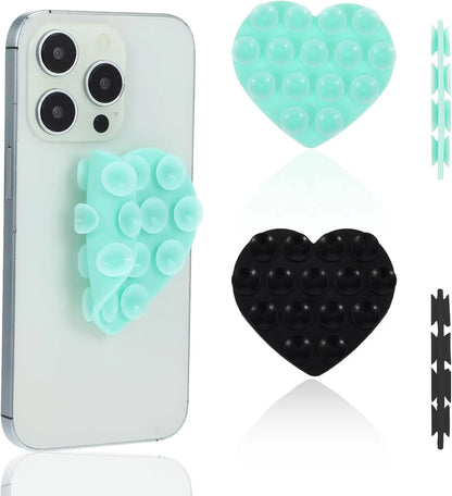 Double-Sided Suction Cup Phone Mount, Silicone Suction Phone Case Adhesive Sticky Phone Grip Hands-Free Phone Grip Phone Stand