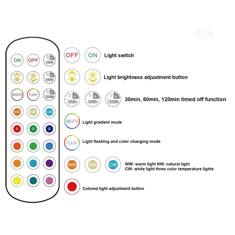 Remote Control Bulbs Color Changing LED Light Bulbs Detachable Magnetic Rgb Smart Rechargeable Bulbs Night Light Lighting