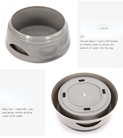 Pet Dog Bowls Floating Not Wetting Mouth Cat Bowl No Spill Drinking Water Feeder Plastic Portable Dog Bowl Support Accessories