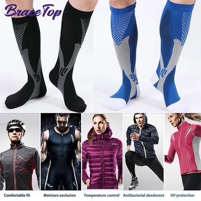 BraceTop 1 Pair Sports Stockings Compression Golf Sport Socks Medical Nursing Stockings Prevent Varicose Veins Socks Rugby Socks