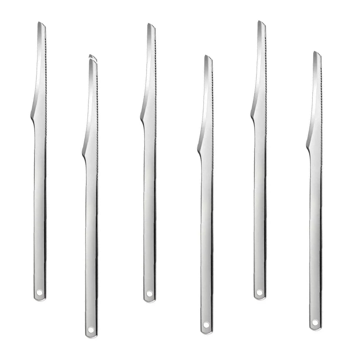 1/2/3/6 pcs Pedicure Knife Tools Kits, Professional Stainless Steel Foot Scrubber Dead Skin Remover,6 Pcs Foot Scraper Knife